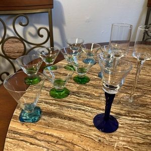 Assortment of small glasses
